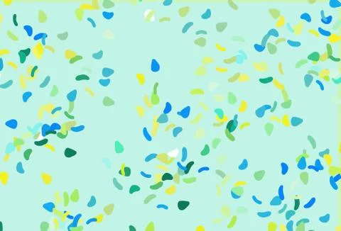 Light Blue, Yellow vector pattern with chaotic shapes. Stock Illustration