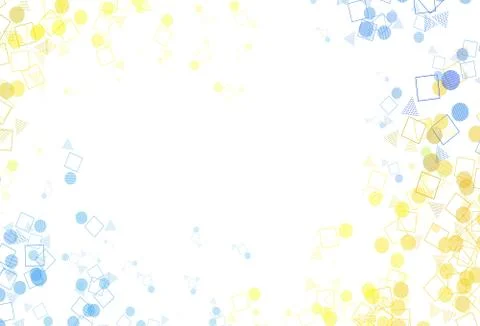 Light Blue, Yellow vector pattern with polygonal style with circles. 스톡 일러스트