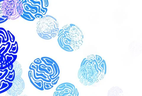 Light Blue, Yellow vector pattern with random forms. Stock Illustration