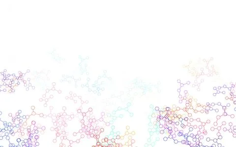 Light Blue, Yellow vector pattern with artificial intelligence network. Stock Illustration