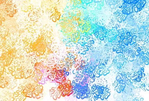 Light Blue, Yellow vector pattern with random forms. 스톡 일러스트