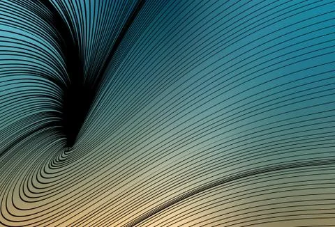 Light Blue, Yellow vector pattern with bent lines. Stock Illustration