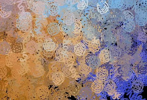 Light Blue, Yellow vector pattern with random forms. Illustrazione stock