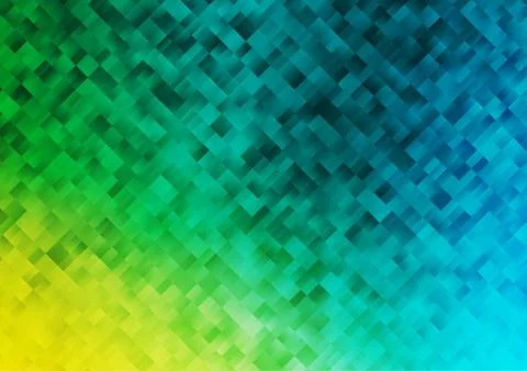 Light Blue, Yellow vector pattern in square style. Stock Illustration