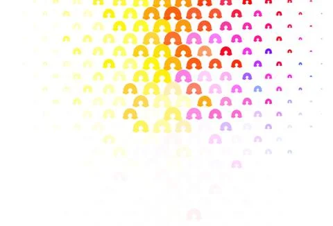 Light Blue, Yellow vector pattern with rainbow elements. Illustrazione stock