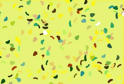 Light Blue, Yellow vector pattern with chaotic shapes. Stock Illustration