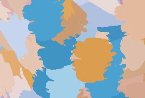 Light Blue, Yellow vector pattern with random forms. Illustrazione stock