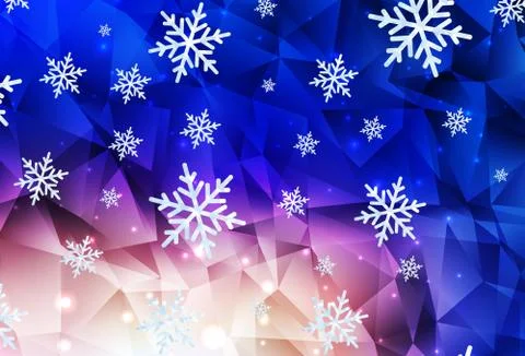 Light Blue, Yellow vector pattern with christmas snowflakes, stars. 스톡 일러스트