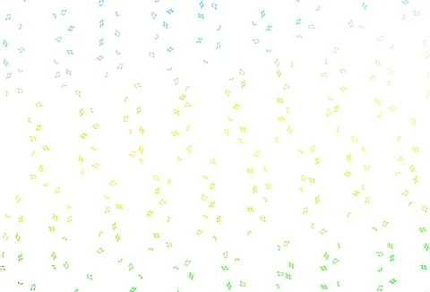 Light Blue, Yellow vector pattern with music elements. 스톡 일러스트