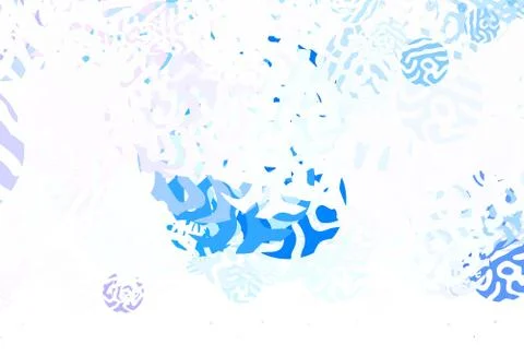 Light Blue, Yellow vector pattern with random forms. Illustrazione stock