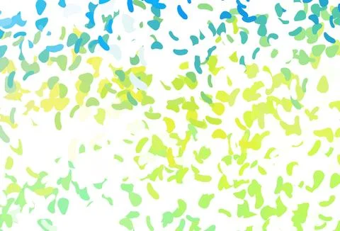 Light Blue, Yellow vector pattern with chaotic shapes. Stock Illustration