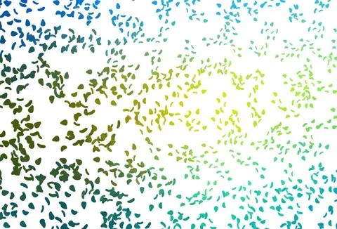 Light Blue, Yellow vector pattern with chaotic shapes. Stock Illustration