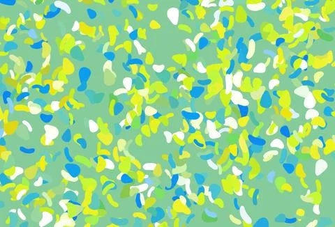 Light blue, yellow vector pattern with chaotic shapes. Stock Illustration