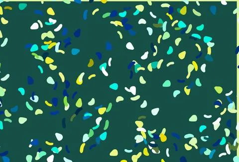 Light Blue, Yellow vector pattern with chaotic shapes. Stock Illustration