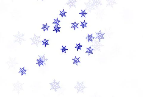 Light Blue, Yellow vector pattern with christmas snowflakes, stars. 库存插图