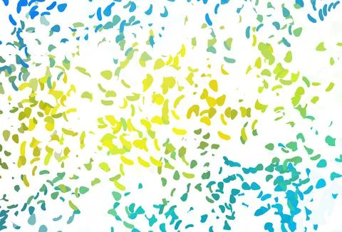 Light Blue, Yellow vector pattern with chaotic shapes. Stock Illustration