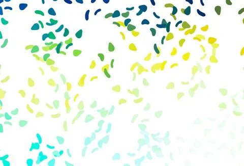 Light Blue, Yellow vector pattern with chaotic shapes. Stock Illustration