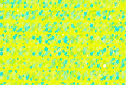 Light Blue, Yellow vector pattern with bubble shapes. Stock Illustration