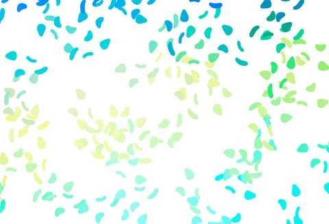Light Blue, Yellow vector pattern with chaotic shapes. Stock Illustration