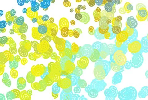 Light Blue, Yellow vector pattern with liquid shapes. Illustrazione stock