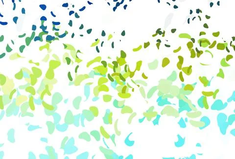 Light Blue, Yellow vector pattern with chaotic shapes. Stock Illustration