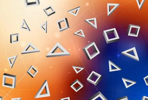 Light Blue, Yellow vector pattern in square style. イラスト素材