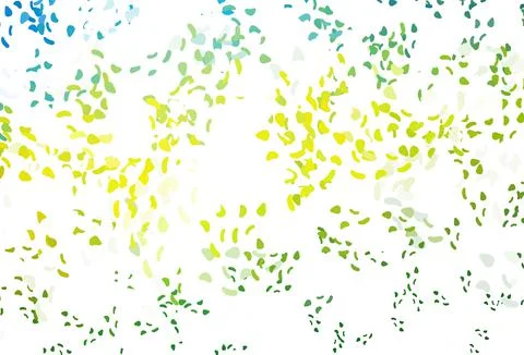 Light blue, yellow vector pattern with chaotic shapes. Illustrazione stock