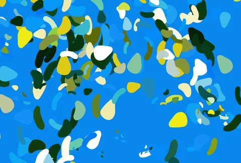 Light blue, yellow vector pattern with chaotic shapes. Stock Illustration