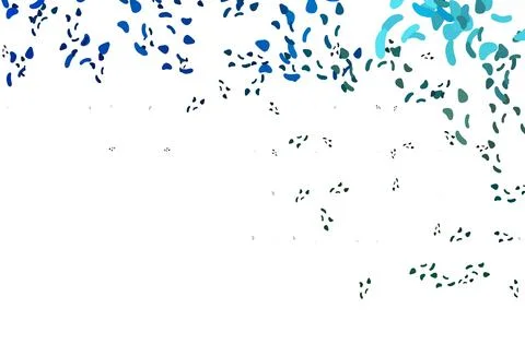 Light Blue, Yellow vector pattern with chaotic shapes. Stock Illustration