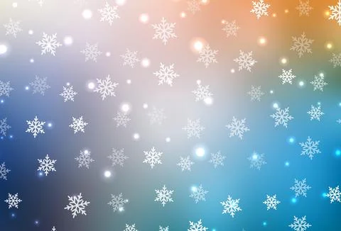 Light Blue, Yellow vector pattern in Christmas style. Stock Illustration