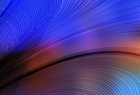 Light Blue, Yellow vector pattern with curved lines. Stock Illustration