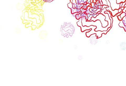 Light Blue, Yellow vector pattern with spheres, lines. Illustrazione stock