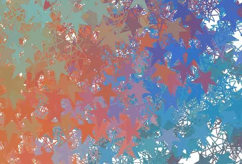 Light Blue, Yellow vector pattern with christmas stars. Stock Illustration