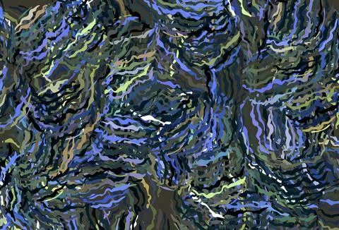 Light Blue, Yellow vector pattern with wry lines. Stock Illustration