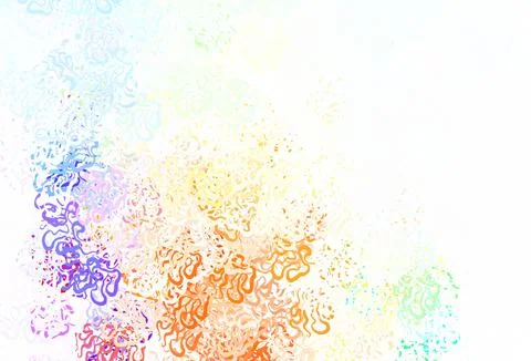 Light Blue, Yellow vector pattern with random forms. Illustrazione stock