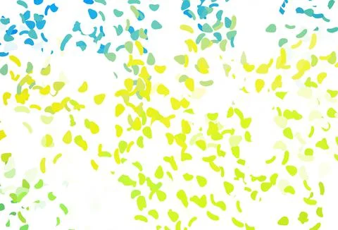Light blue, yellow vector pattern with chaotic shapes. Stock Illustration