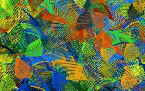 Light Blue, Yellow vector pattern with random forms. Stockillustratie