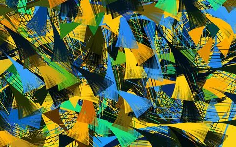 Light Blue, Yellow vector pattern with random forms. Stock Illustration