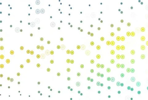 Light Blue, Yellow vector pattern with christmas snowflakes. 스톡 일러스트