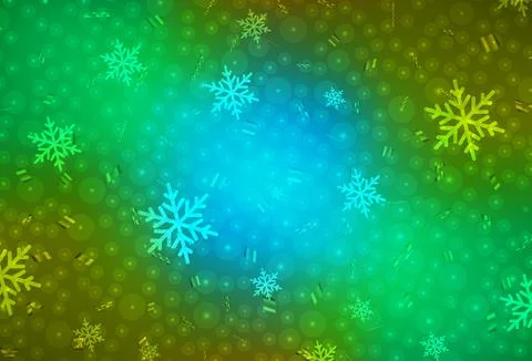 Light Blue, Yellow vector pattern in Christmas style. Stock Illustration