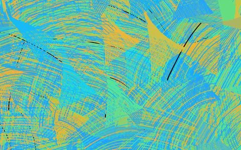 Light Blue, Yellow vector pattern with random forms. Illustrazione stock