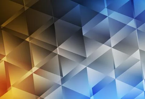 Light Blue, Yellow vector polygon abstract background. Stock Illustration