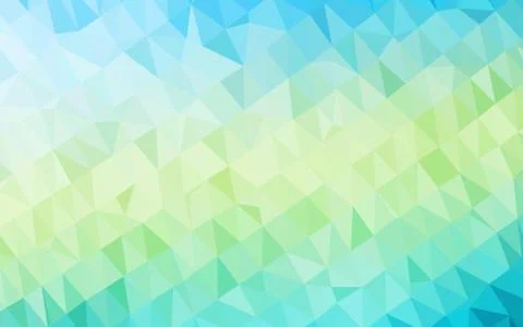 Light Blue, Yellow vector shining triangular pattern. 스톡 일러스트