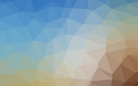 Light Blue, Yellow vector shining triangular pattern. 스톡 일러스트