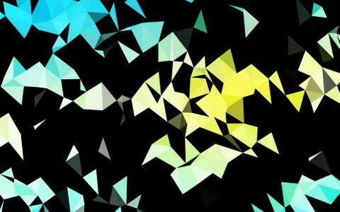 Light Blue, Yellow vector shining triangular pattern. Stock Illustration