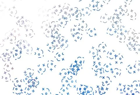 Light Blue, Yellow vector template with math simbols. Stockillustratie