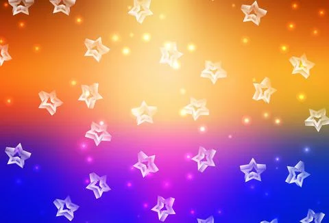 Light Blue, Yellow vector template with sky stars. Illustrazione stock