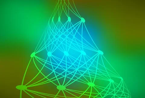 Light Blue, Yellow vector template with artificial intelligence structure. 库存插图
