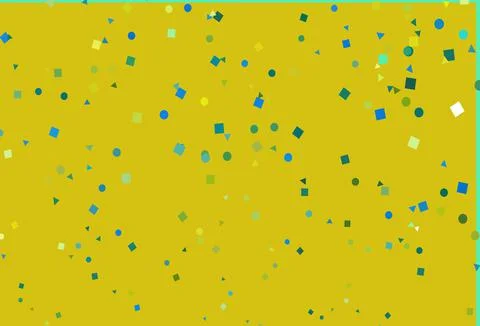 Light Blue, Yellow vector template with crystals, circles, squares. Illustrazione stock
