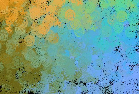 Light Blue, Yellow vector texture with abstract forms. 스톡 일러스트